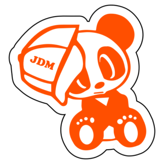 JDM Hat Panda Sticker (Orange)